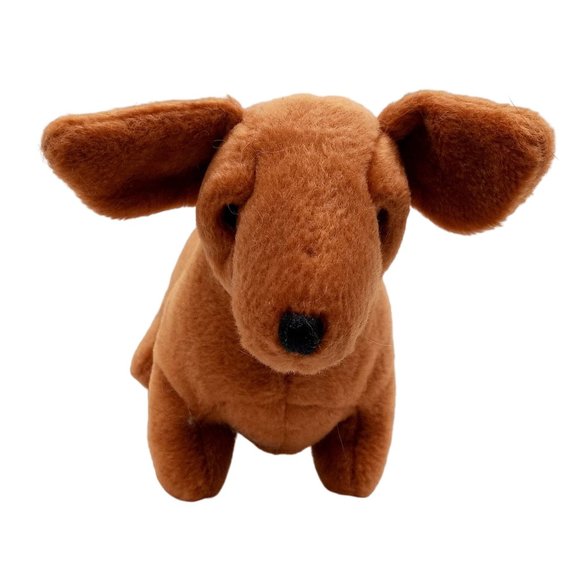 Dachshund Plush Weenie Dog Ty Bow Wow Beanie Stuffed Animal Crinkle - Picture 1 of 10